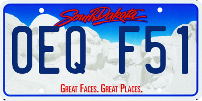 SD license plate 0EQF51