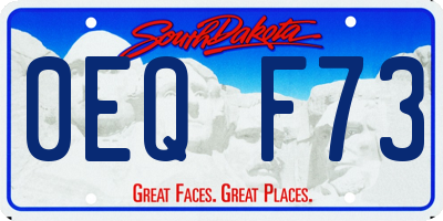 SD license plate 0EQF73