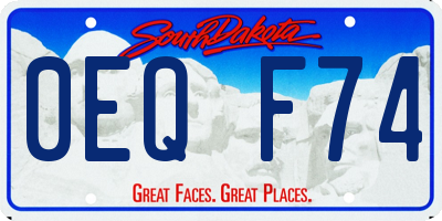 SD license plate 0EQF74