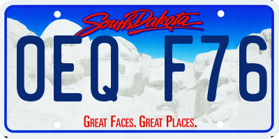 SD license plate 0EQF76