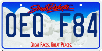 SD license plate 0EQF84