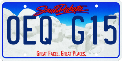 SD license plate 0EQG15