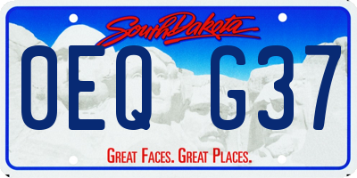 SD license plate 0EQG37