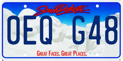 SD license plate 0EQG48