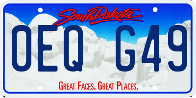 SD license plate 0EQG49