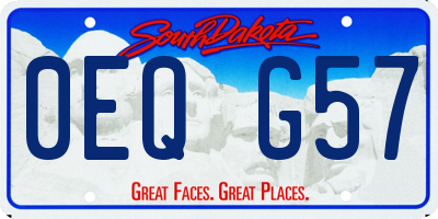 SD license plate 0EQG57