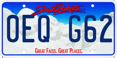 SD license plate 0EQG62