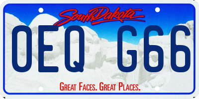 SD license plate 0EQG66