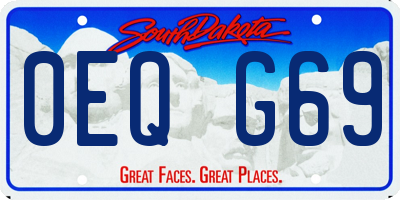 SD license plate 0EQG69
