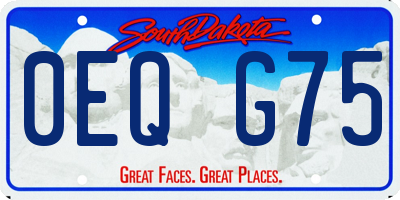 SD license plate 0EQG75