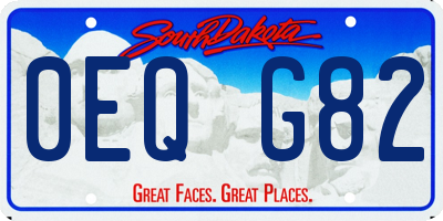 SD license plate 0EQG82