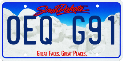 SD license plate 0EQG91