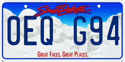 SD license plate 0EQG94