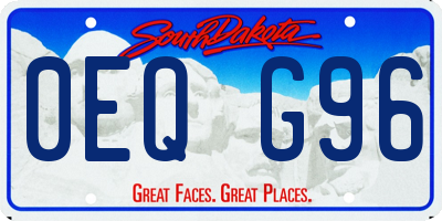 SD license plate 0EQG96