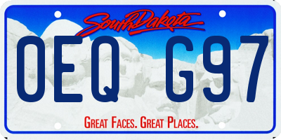 SD license plate 0EQG97