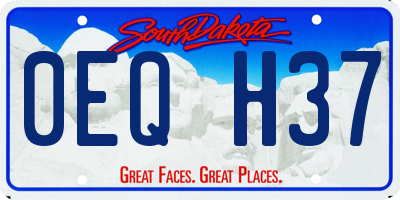 SD license plate 0EQH37