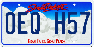 SD license plate 0EQH57