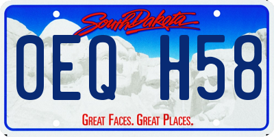 SD license plate 0EQH58