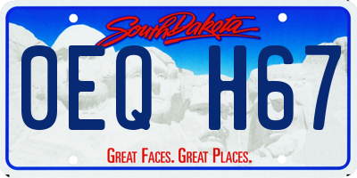 SD license plate 0EQH67