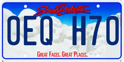 SD license plate 0EQH70