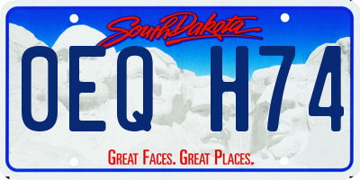 SD license plate 0EQH74