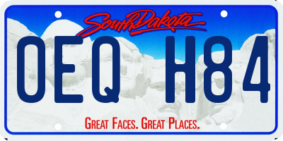SD license plate 0EQH84