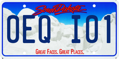 SD license plate 0EQI01