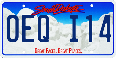 SD license plate 0EQI14