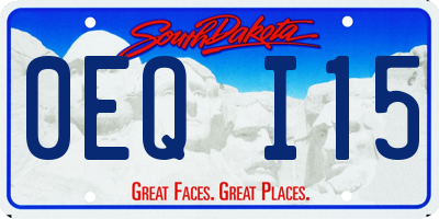 SD license plate 0EQI15
