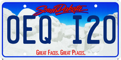 SD license plate 0EQI20