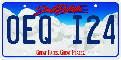 SD license plate 0EQI24