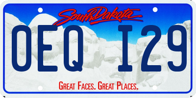 SD license plate 0EQI29