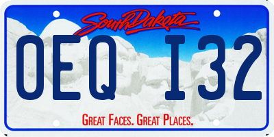 SD license plate 0EQI32