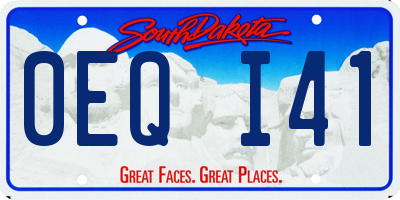 SD license plate 0EQI41