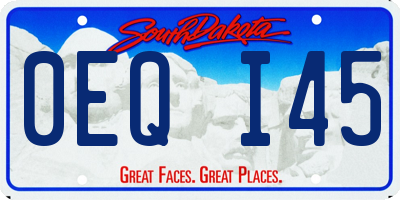 SD license plate 0EQI45