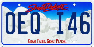 SD license plate 0EQI46