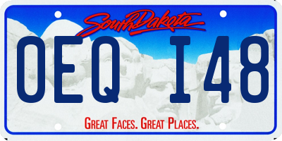 SD license plate 0EQI48