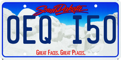 SD license plate 0EQI50