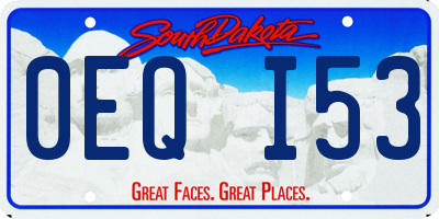 SD license plate 0EQI53