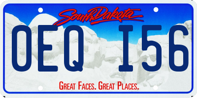 SD license plate 0EQI56