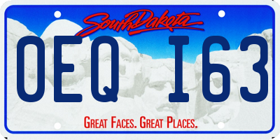 SD license plate 0EQI63