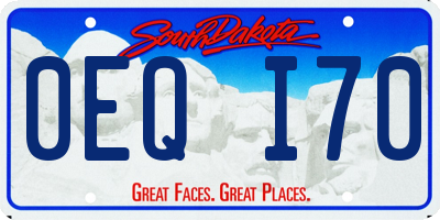 SD license plate 0EQI70