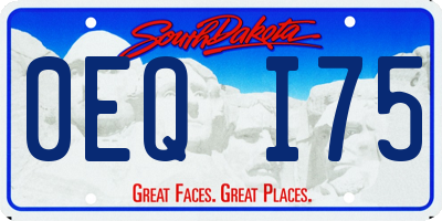 SD license plate 0EQI75