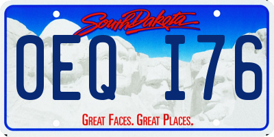 SD license plate 0EQI76