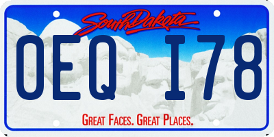 SD license plate 0EQI78