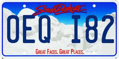 SD license plate 0EQI82