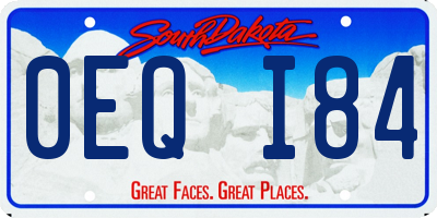 SD license plate 0EQI84