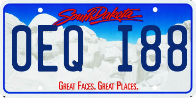 SD license plate 0EQI88
