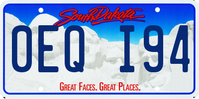 SD license plate 0EQI94