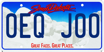 SD license plate 0EQJ00